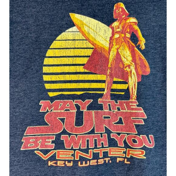Star Wars Blue Yellow Red Unisex Med T-Shirt Florida Surfing Novelty Retro Sun - Picture 3 of 5